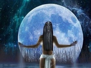 Mulher – Lagoa e Mensagem da Lua