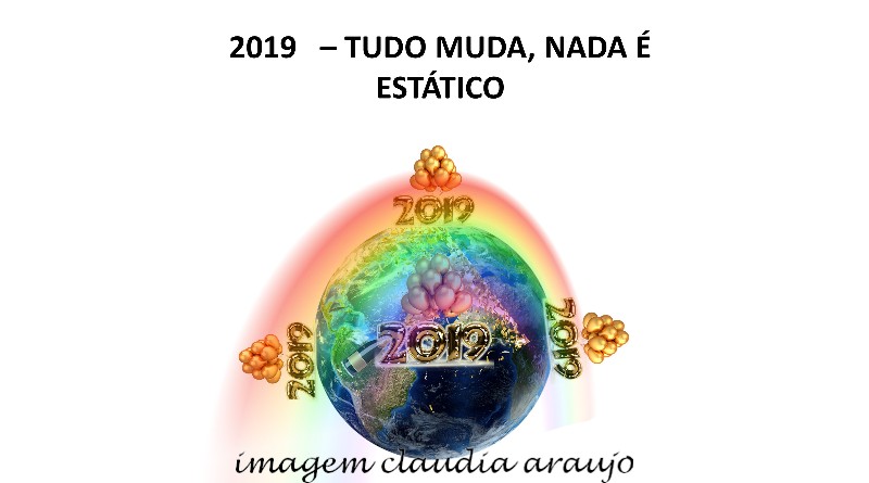 2019 – TUDO MUDA, NADA É ESTÁTICO