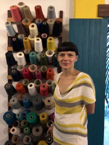 Atelier de tecelagem em tricô de Aga Probala, administradora do TIBÁ (Foto @Turyna, 2019)