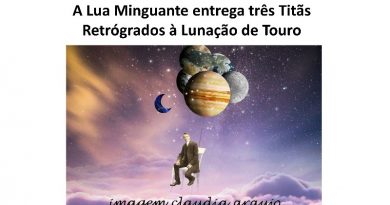 A Lua Minguante entrega três Titãs Retrógrados à Lunação de Touro