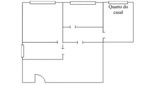 FORMA da casa e dos cômodos I - em L