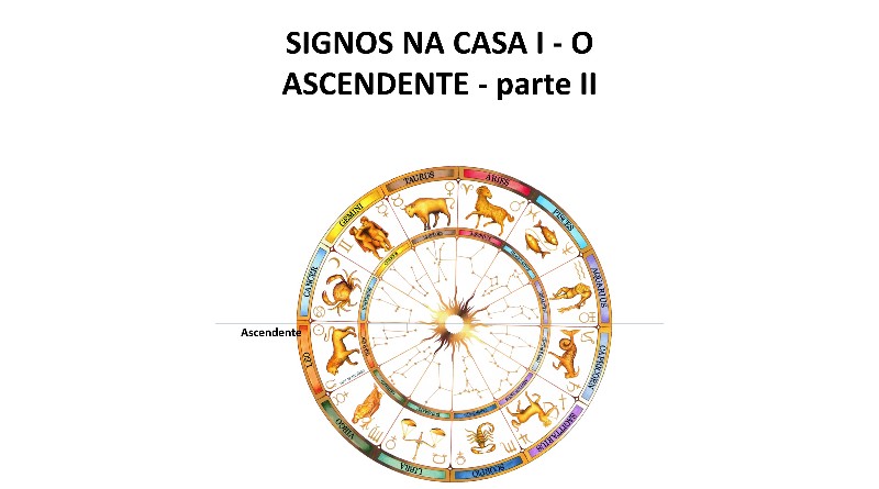 SIGNOS NA CASA I - O ASCENDENTE - parte II