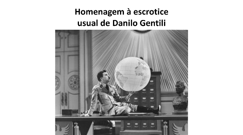 Homenagem à escrotice usual de Danilo Gentili