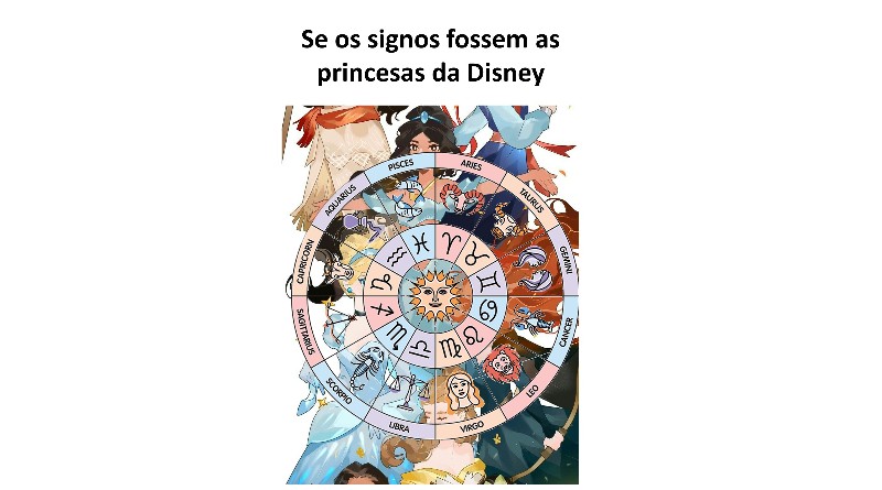 Se os signos fossem as princesas da Disney